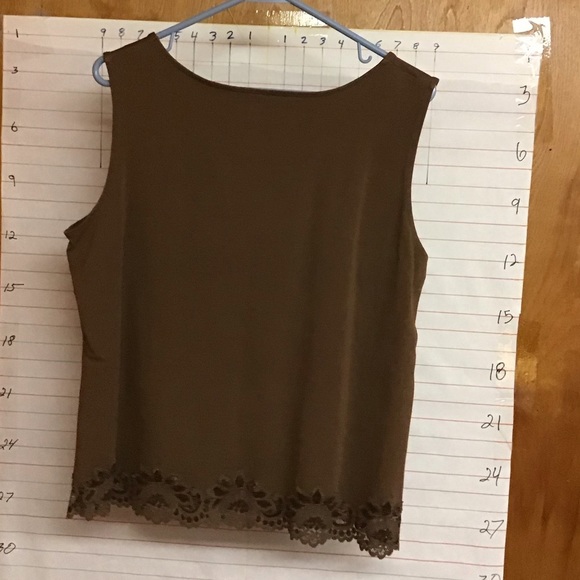 COLDWATER CREEK woman's sleeveless top   XL  brown - Picture 2 of 5